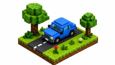 Referência de estilo voxel