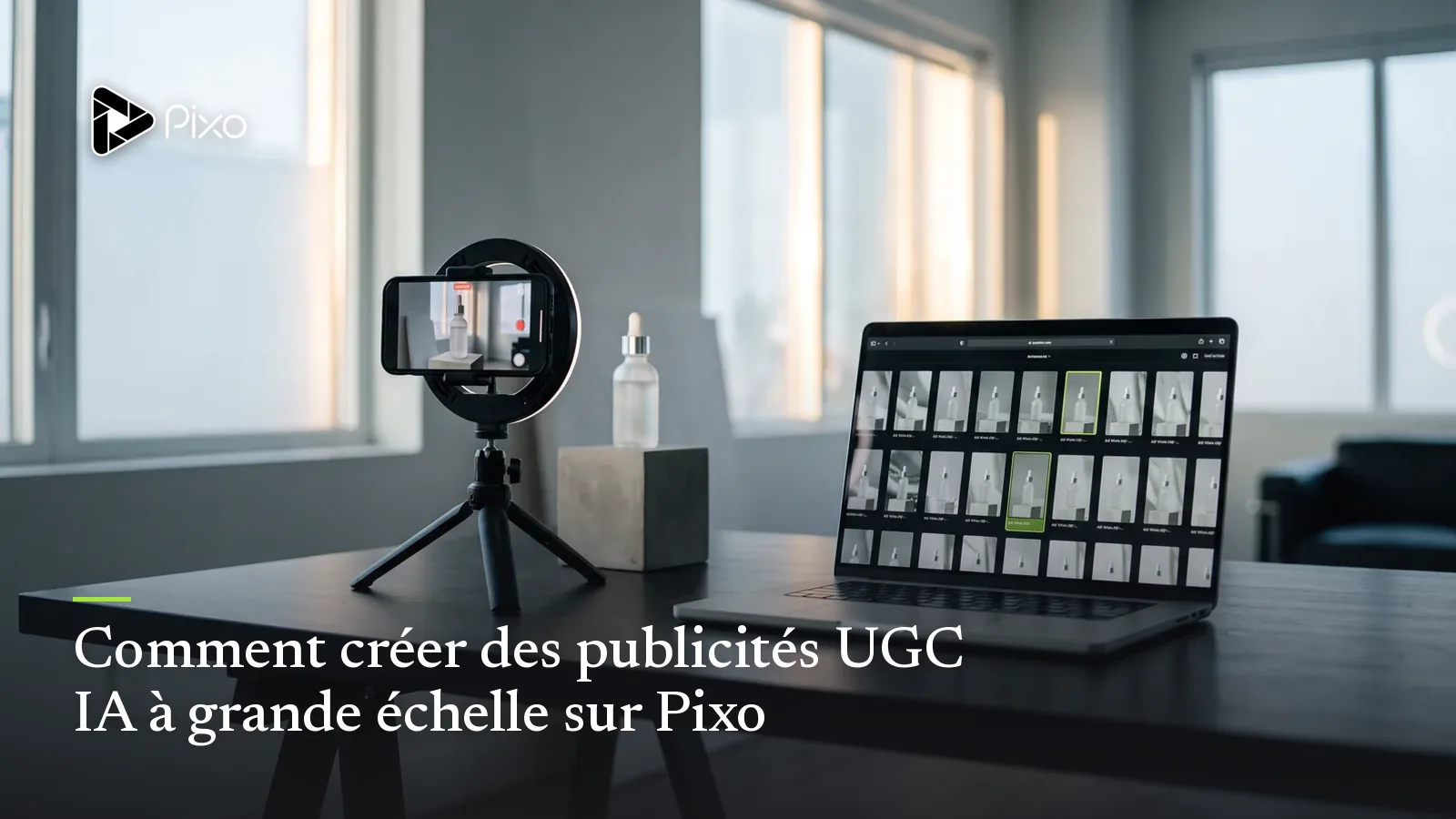 Comment créer des publicités UGC IA à grande échelle sur Pixo